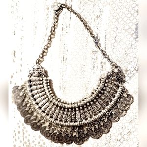 Silverstone Coin Collar Necklace from Middle East